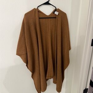 J. Jill Camel Knit Open Cardigan